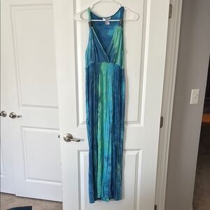 VENUS Blue and Green Maxi Dress